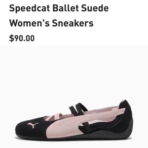 Puma Speedcat Ballet Suede Sneakers - Black and Pink